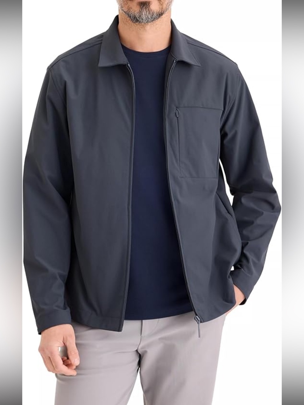Navy blue Dockers men’s premium bomber jacket Sz L